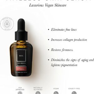 Timeless Skin Vegan Face Serum. Actives : Vitamin E, Cucumber Extract, Retinol, Bakuchi Oil. FDA Approved